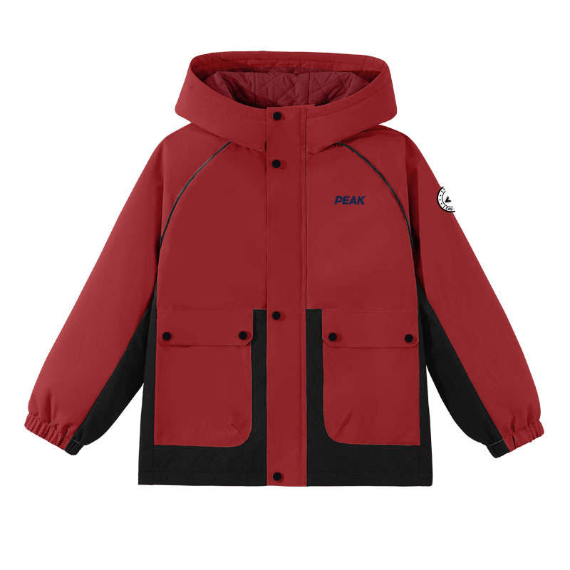 PEAK PEAK Kids' Softshell Jackets Hooded Thickened