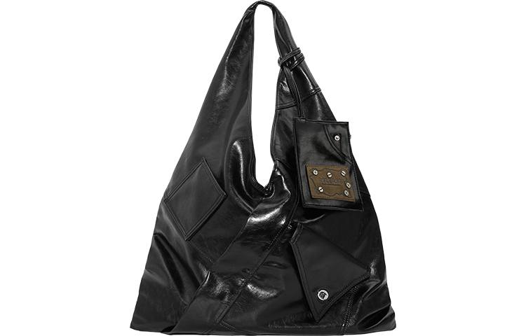 URBAN REVIVO Artificial Leather Shoulder Bag Regular Women's Black