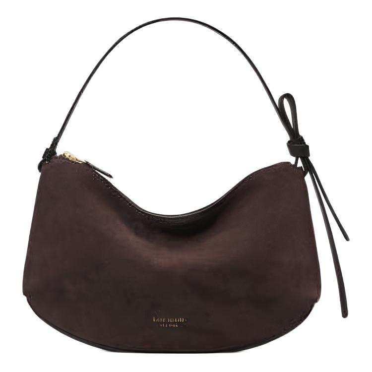 Kate Spade Cow Leather Shoulder Bag Women's Dark Brown
