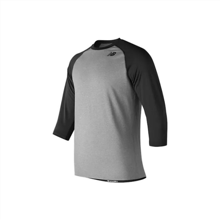 New Balance New Balance T Shirts Men's Gray Crew Neck Thin Straight Fit