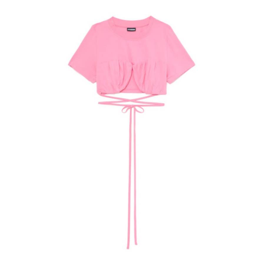 Jacquemus Jacquemus tie-detail crop top