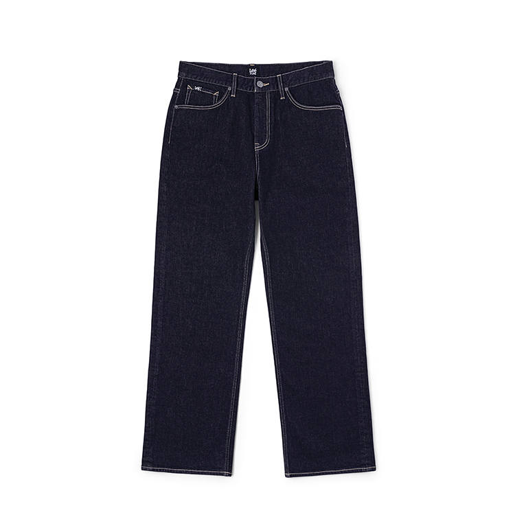 Lee Lee Jeans Men's Dark Blue Thickened Straight Fit Pants