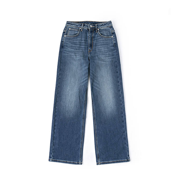 Lee Lee Jeans Women's Medium Dark Blue Thickened Straight Fit Pants