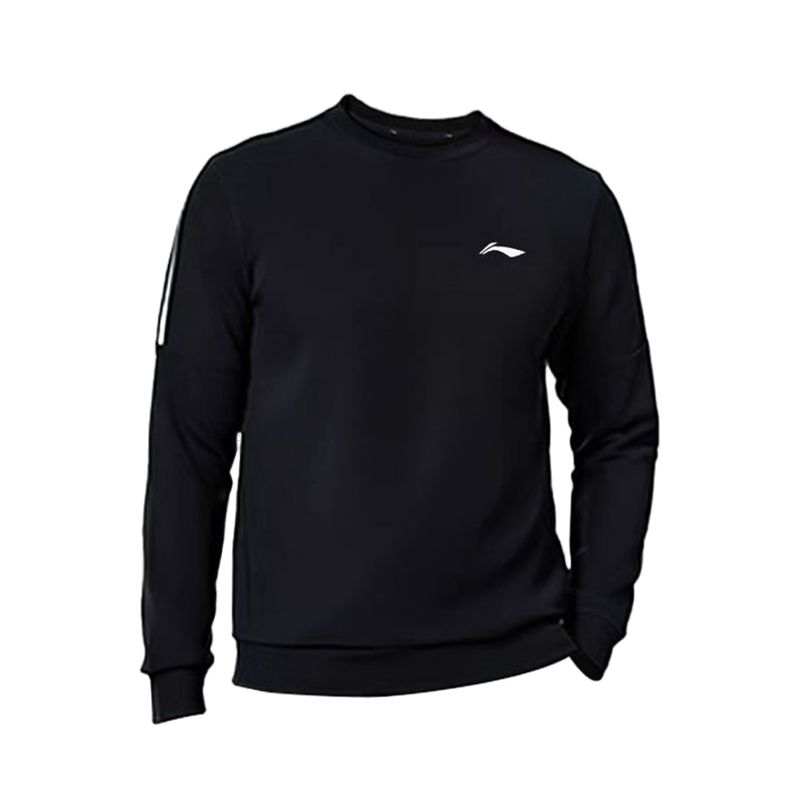Li-Ning Li Ning Sweatshirts Men's Black Crew Neck Moderate