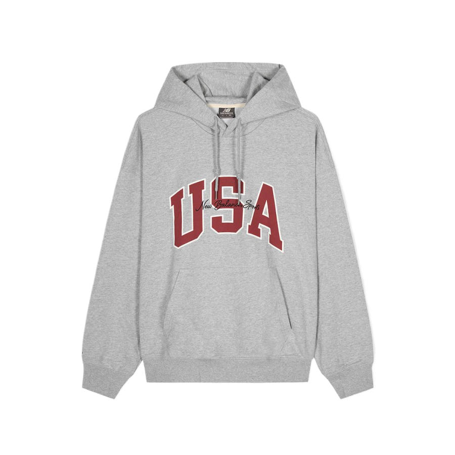 New Balance New Balance Sweatshirts Unisex Gray Hooded Moderate