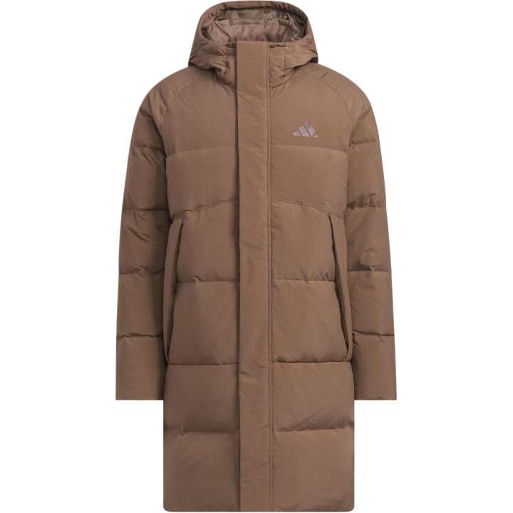 Adidas Adidas Down Jackets Men's Brown Hooded Moderate Down Jacket