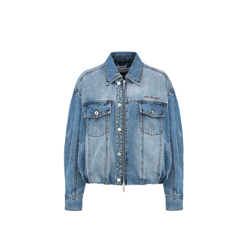 Feng Chen Wang Feng Chen Wang Denim Jackets Unisex Blue Lapel Moderate Other