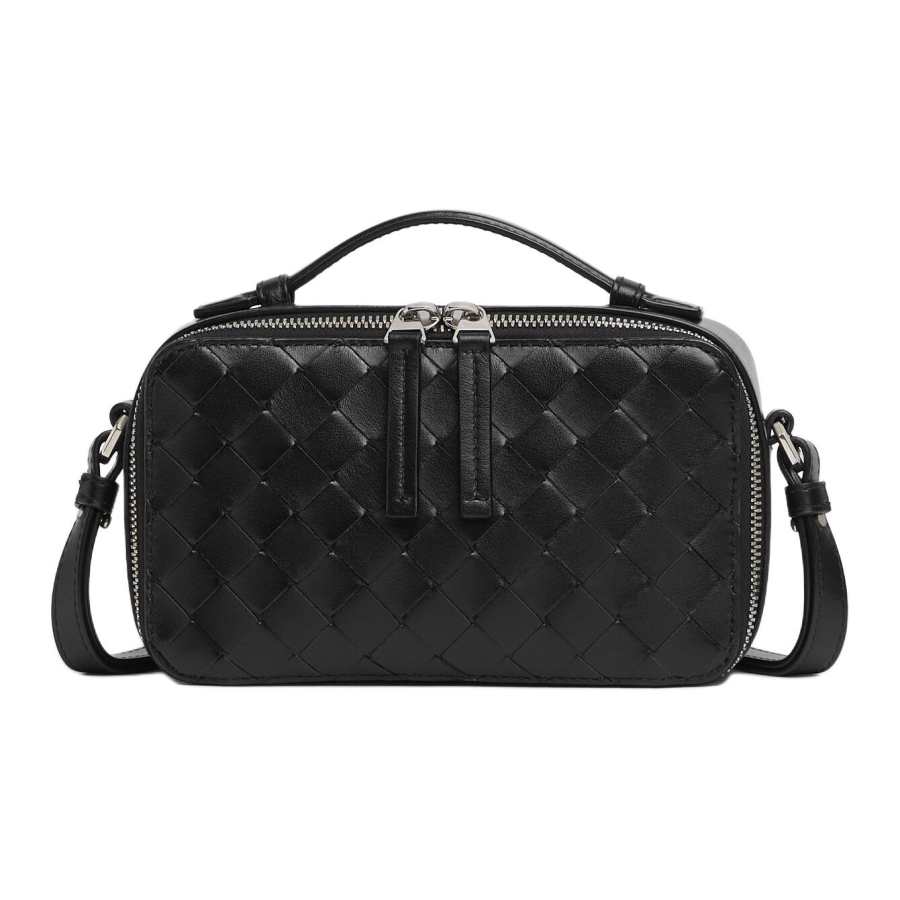 Bottega Veneta Cow Leather Crossbody Bag, Handbag Men's Black