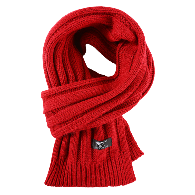 SEPTWOLVES Acrylic Knit Scarves Unisex