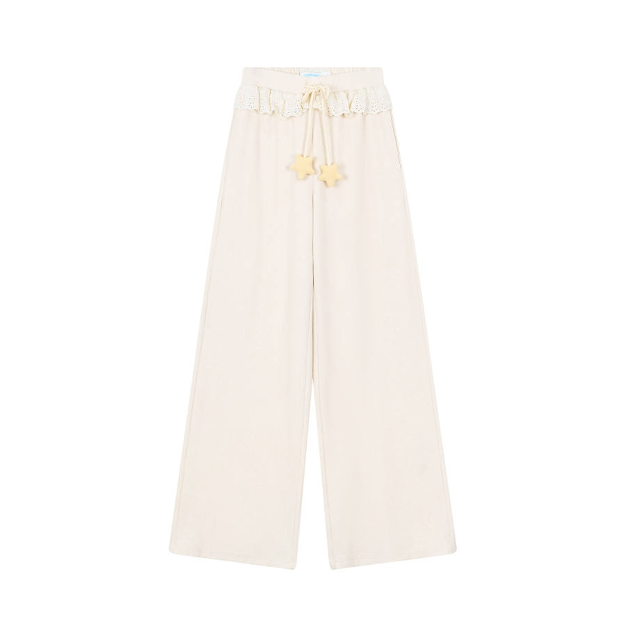 Umoumo Casual Pants Women's Moderate Wide Leg Pants
