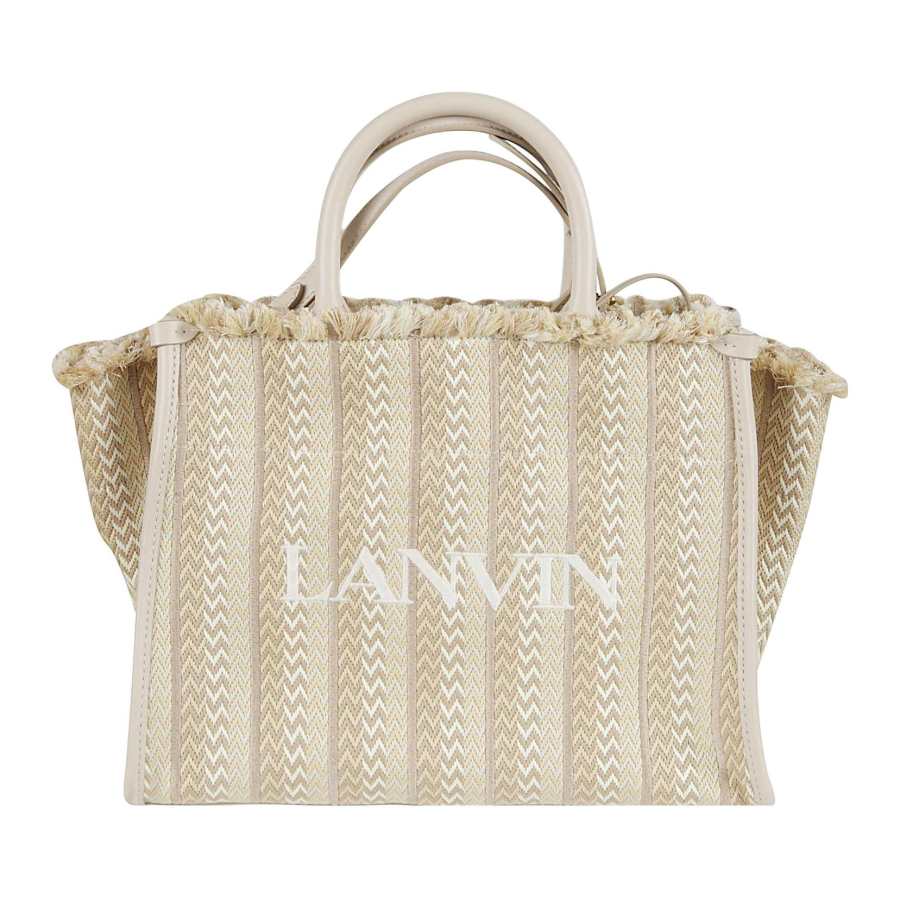 Lanvin Polyester Handbag Women's Light Beige
