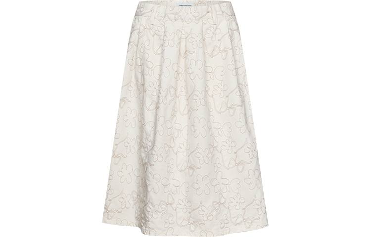 URBAN REVIVO Denim Short Skirts Women's Raw White
