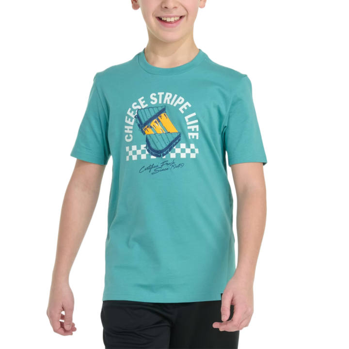 Adidas Adidas T Shirt Short Sleeve Cheese Stripe Life Graphic Kids'