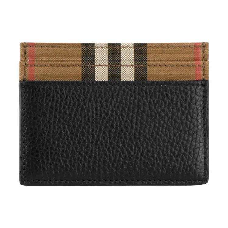 Burberry Leather Card Holder Unisex Black