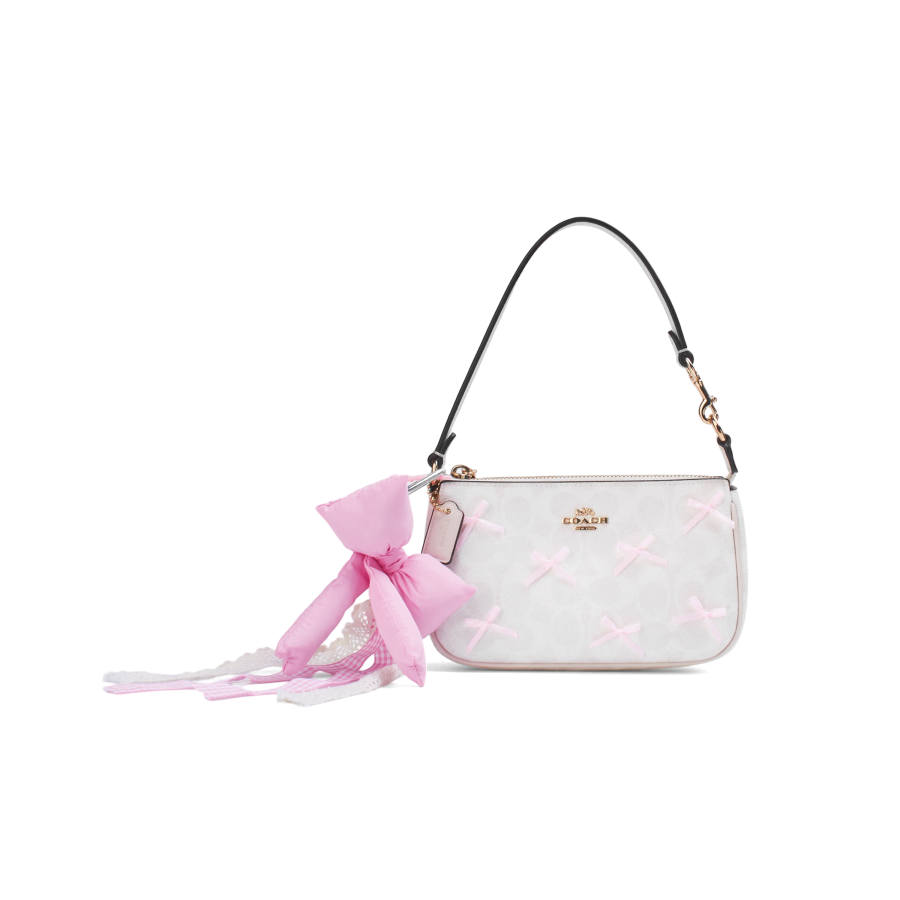 COACH Nolita Artificial Leather Handbag Small Women's White