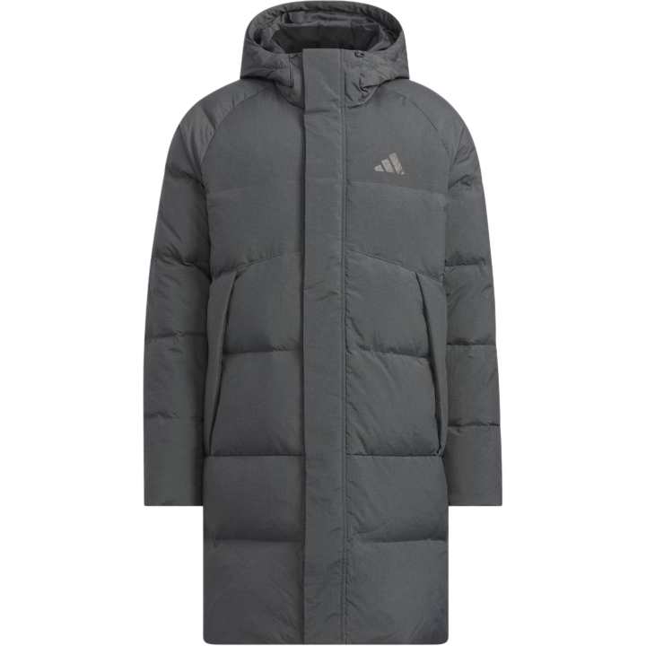 Adidas Adidas Down Jackets Men's Dark Gray Hooded Moderate Down Jacket