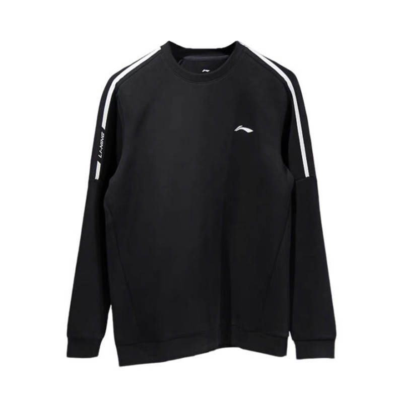 Li-Ning Li Ning Sweatshirts Men's Black Crew Neck Moderate