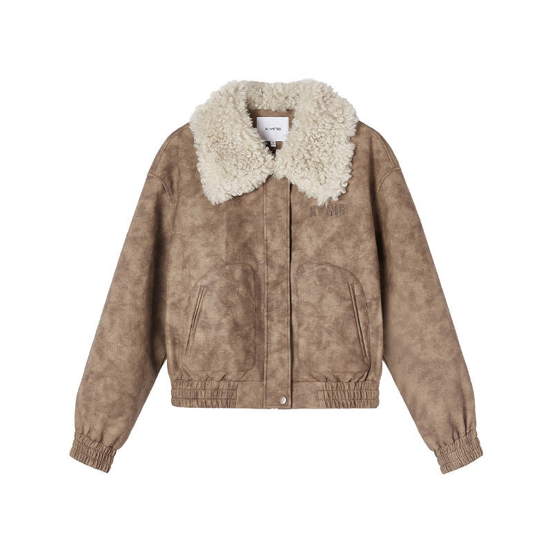 XIANGYING Leather Jacket Women's