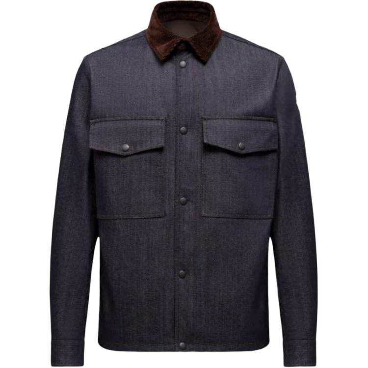 Moncler Moncler patch-pockets corduroy-collar jacket shirt