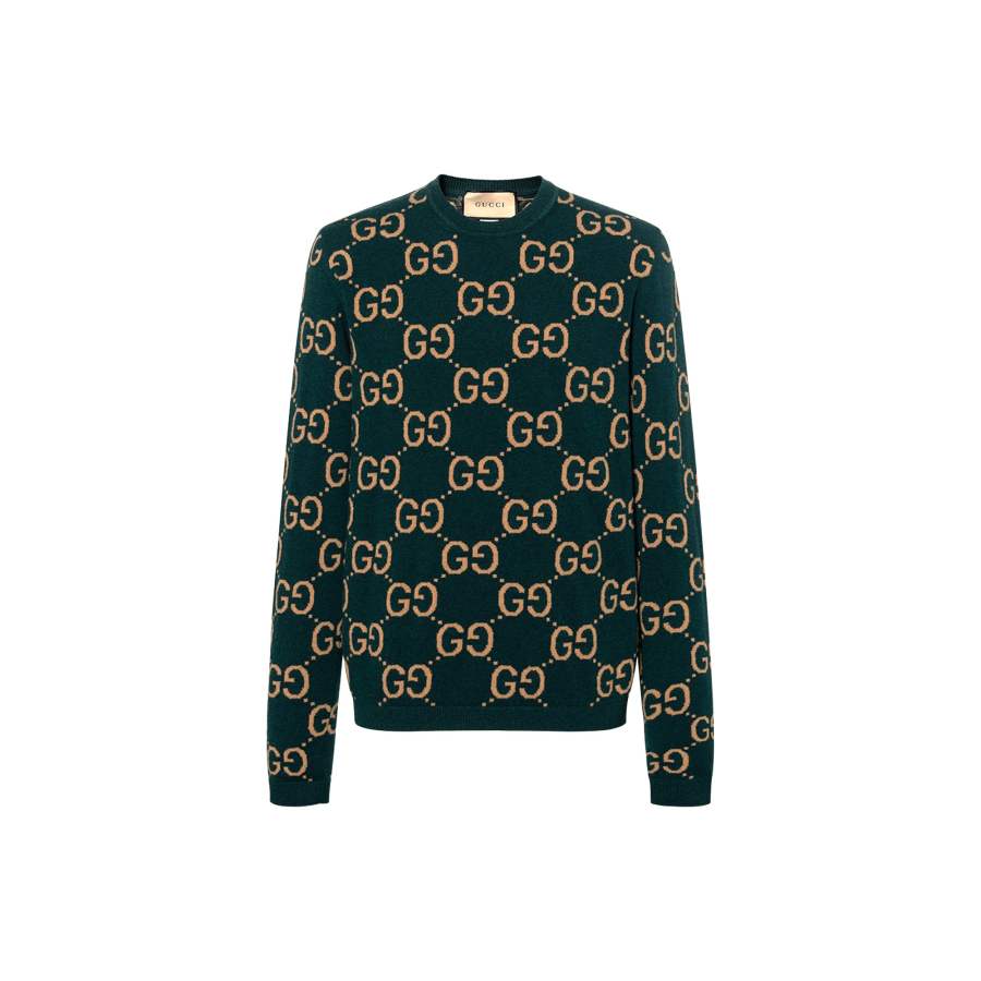 GUCCI Gg Monogram Crewneck Knitted Jumper