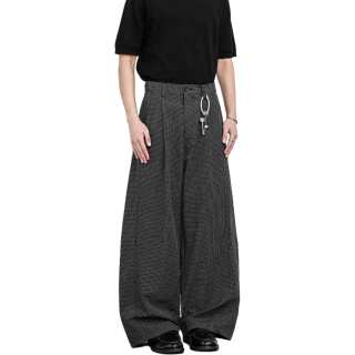 NEVER RULE Casual Pants Unisex Black Moderate Wide Leg Pants