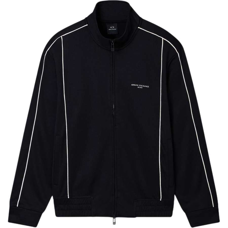 ARMANI EXCHANGE Armani Exchange contrast-piping zip-up sweatshirt