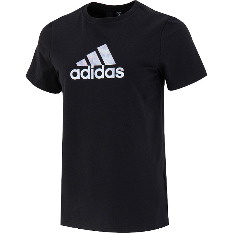 Adidas Adidas T Shirts Women's Black Crew Neck Moderate Straight Fit