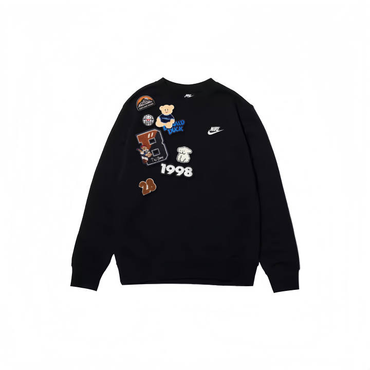 Nike Nike Sweatshirts Men's Black Crew Neck Moderate Regular