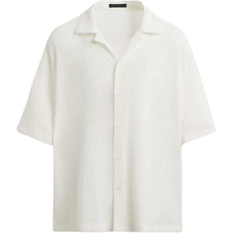 ZARA Shirts Men's Oyster White Lapel Moderate