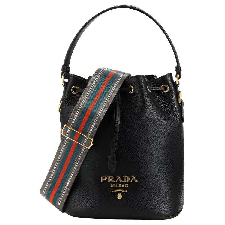 PRADA PRADA Calfskin Handbag Women's Black