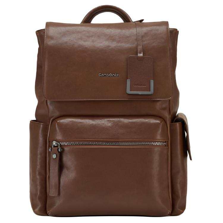 Samsonite SAMSONITE Cow Leather Backpack Regular Unisex Brown