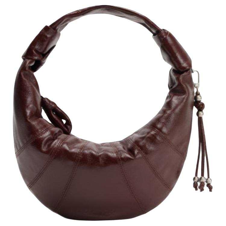 Lemaire Croissant Fabric Handbag, Shoulder Bag Mini Women's Deep Brick Red