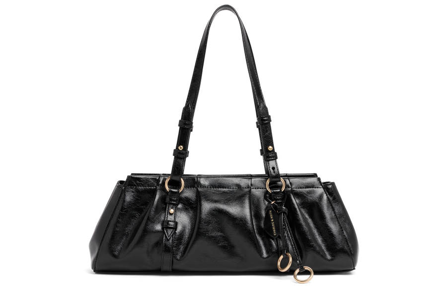 CHARLES&KEITH Pu Shoulder Bag Medium Women's Black