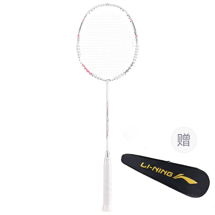Li-Ning Li Ning Thunder Mini Cannon Badminton Rackets Control Type All around Defense Entry level Unisex Single Racket White