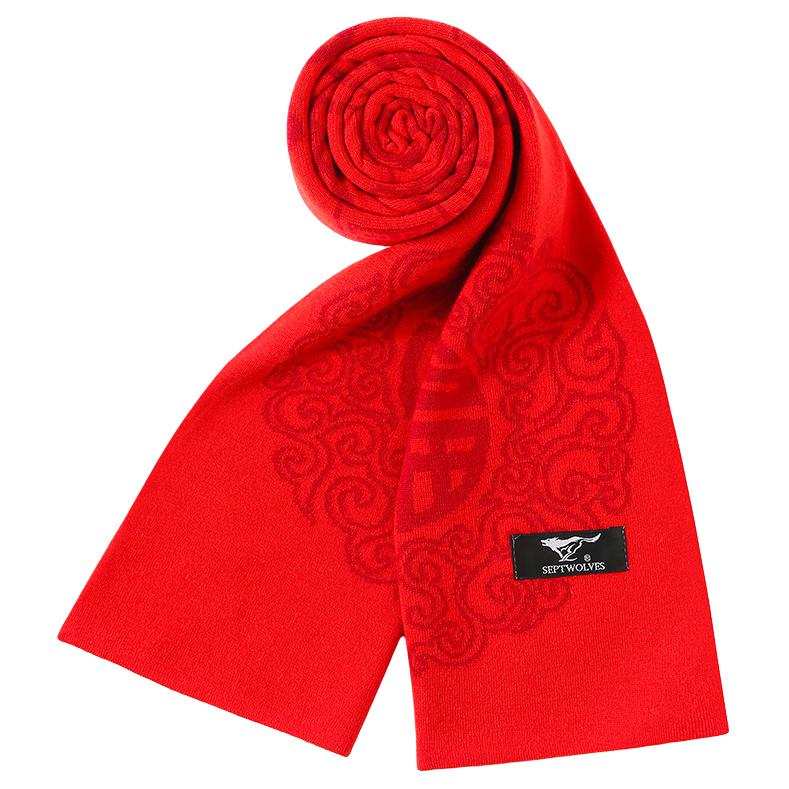 SEPTWOLVES Polyester Knit Scarves Unisex
