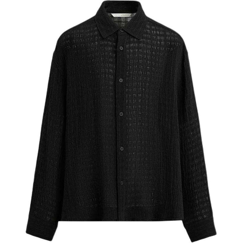 ZARA ZARA Shirts Men's Black Lapel Moderate