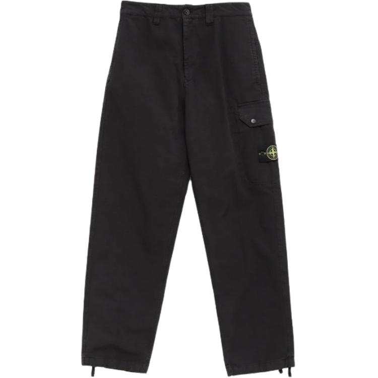STONE ISLAND Cargo Pants Men's Black Moderate