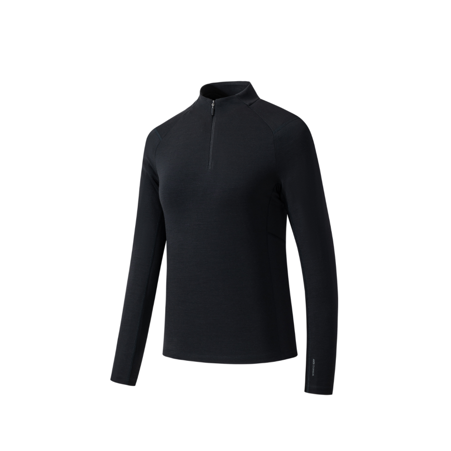 ANTA Knitwear Women's Black Stand Collar Moderate