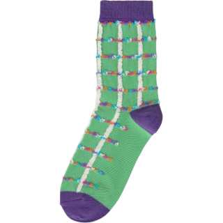 ISSEY MIYAKE Color Stick Socks Crew Socks Unisex 1 Pack Green