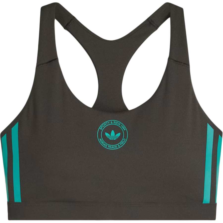 Adidas Originals Racerback Logo Cropped Sports Bra