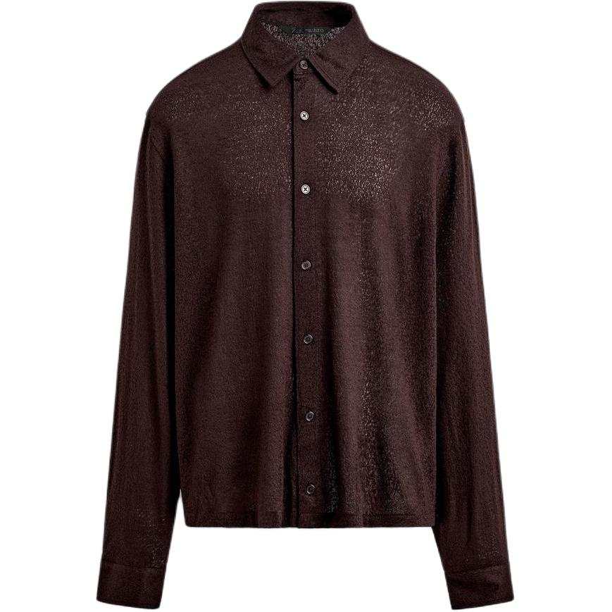 ZARA Shirts Men's Dark Burgundy Moderate