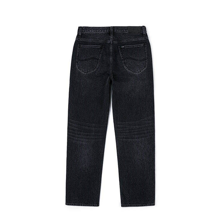 Lee Jeans Men's Black Gray Color Moderate Straight Fit Pants