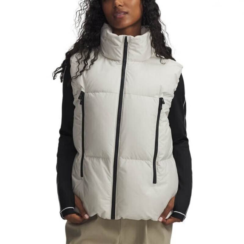 Under Armour Down Vests Women's White Stand Collar Moderate Other