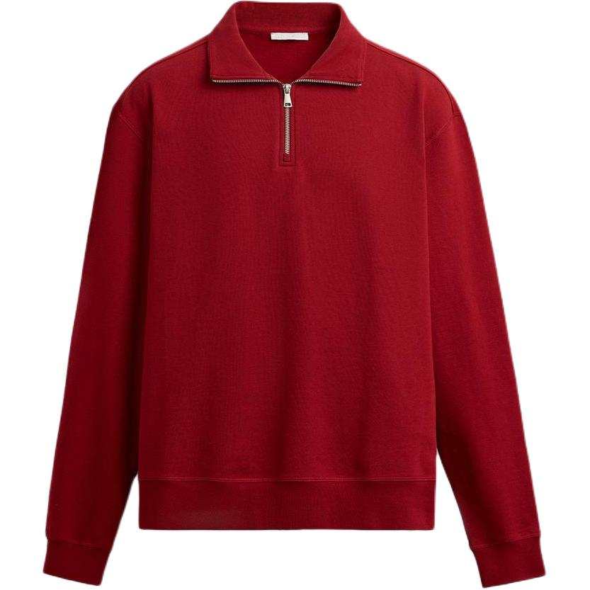 ZARA Sweatshirts Men's Red Stand Collar Moderate Regular