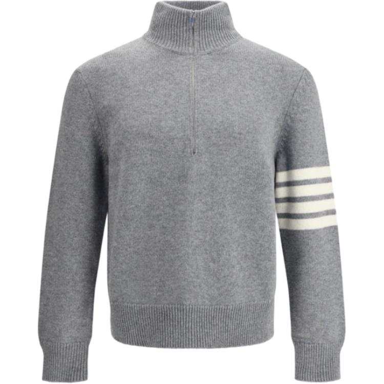 THOM BROWNE THOM BROWNE Stripe Detailed Funnel Neck Sweater