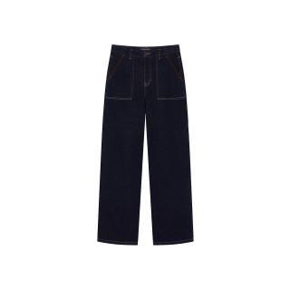 Teenie Weenie Jeans Women's Dark Blue Moderate Straight Fit Pants