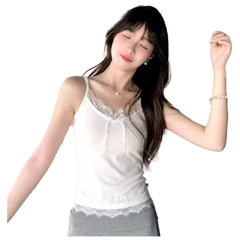 SIXUSICHOU Tank Tops Women's White Racerback