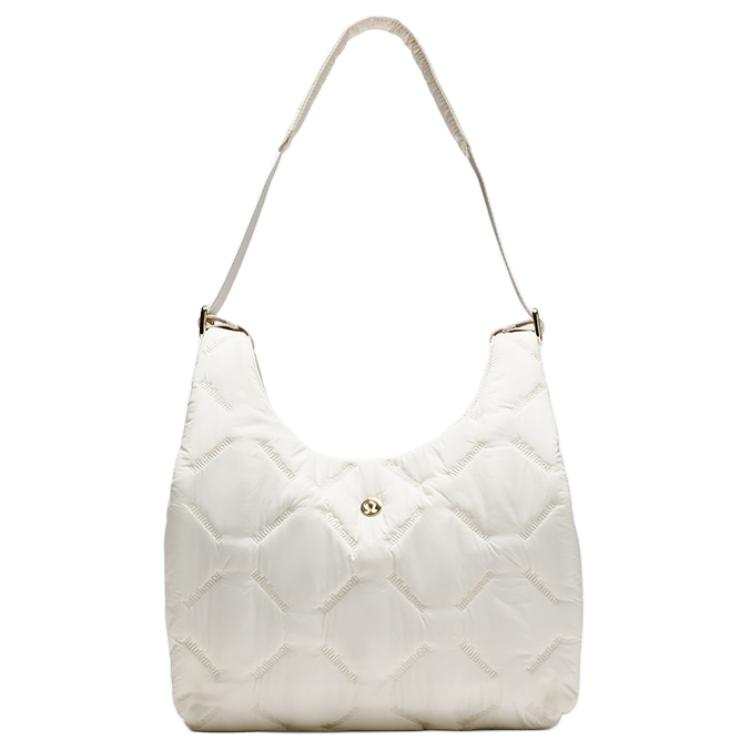 Lululemon Quilty Pleasures Minimalist Style Versatile Shoulder Bag Mini Women's Light Ivory White