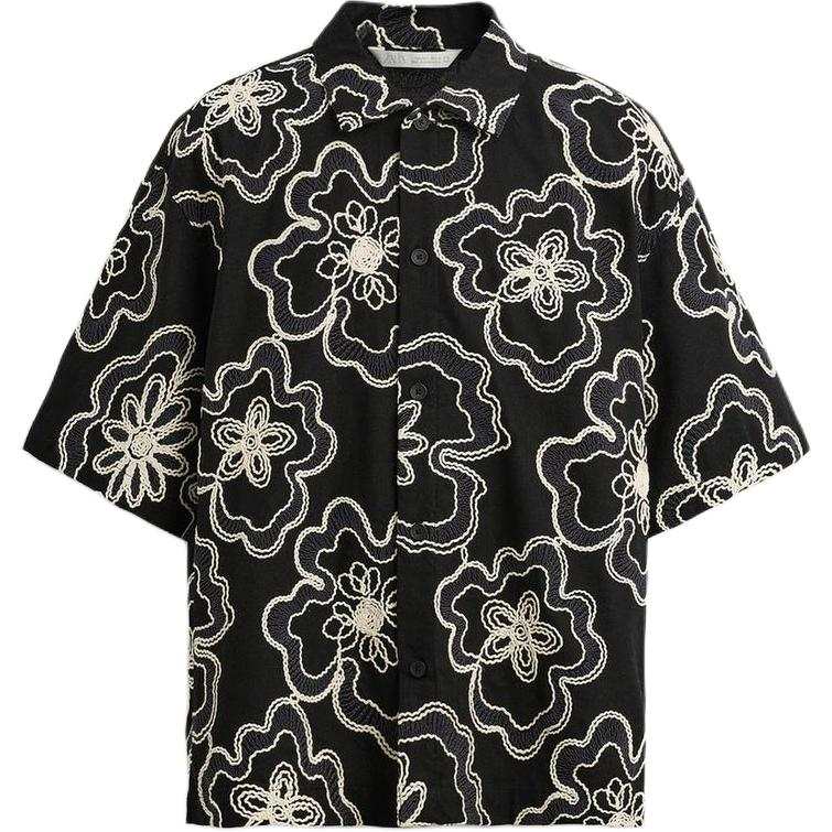 ZARA ZARA Shirts Men's Black Lapel Moderate
