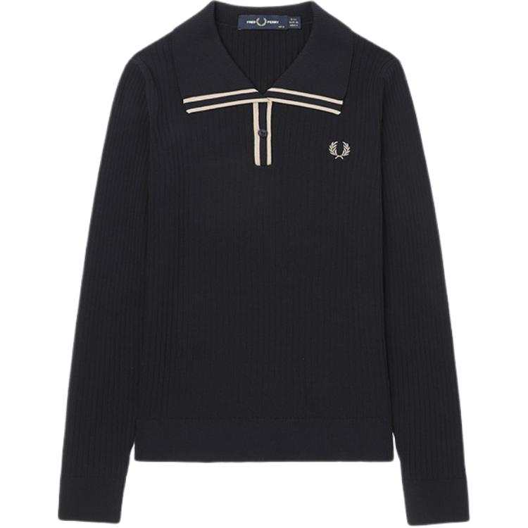 FRED PERRY Fred Perry ribbed-knit polo-neck sweater